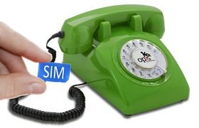 Seniorentelefoon met sim-kaart - Nostalgisch - Klassiek jaren '60 ontwerp - Opis (Draaischijf) Groen