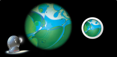 Space Projector + 1 Oliewiel groen/blauw  |  projectie van 1,5 tot 4 meter