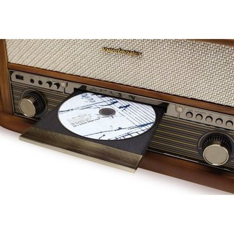 Radio - Nostalgisch muziek center - Soundmaster NR549 (DAB+, Radio, CD, Bluetooth, Platen en Cassette))
