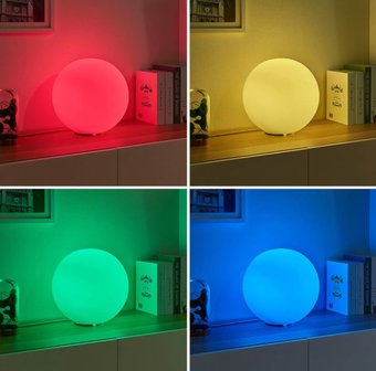 Snoezel lamp - Rhona bol - met veranderende kleuren en afstandsbediening