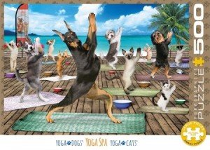 honden yoga in de buitenlucht