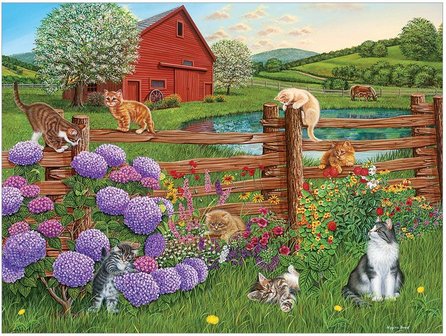 Puzzel - 275 XXL stukjes - Boerderijkatten