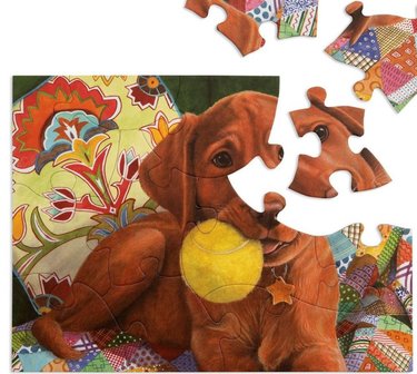 Puzzel Spelende Puppy