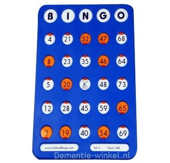 Bingo schuifplank 1-75