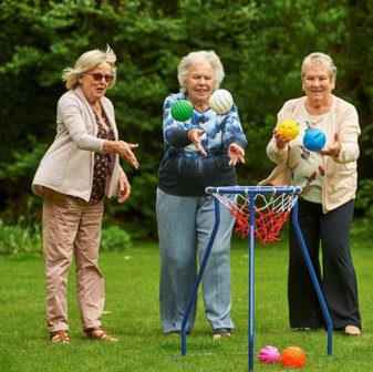 Basketbalkorf-set Vloer laag| Inclusief twee ballen