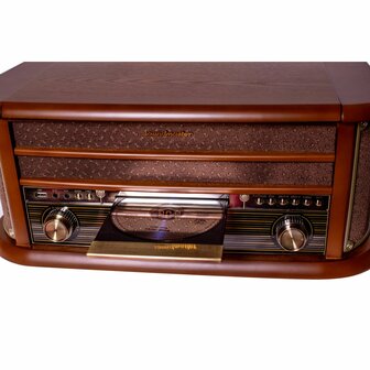 Nostalgisch muziek center - Soundmaster NR565  |  DAB+, Radio, CD, Bluetooth, Platen en Cassette