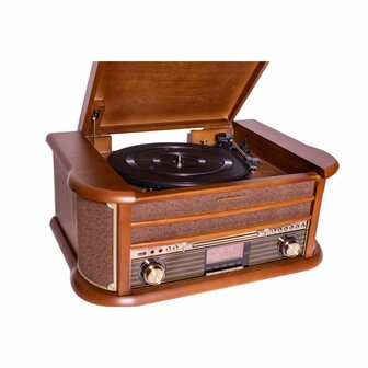 Nostalgisch muziek center - Soundmaster NR565  |  DAB+, Radio, CD, Bluetooth, Platen en Cassette