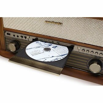 Nostalgisch muziek center - Soundmaster NR566BE  |  DAB+, Radio, CD, Bluetooth, Platen en Cassette