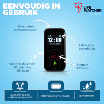 LifeWatcher SOSbutton - voor binnen en buiten