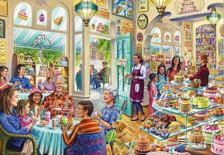 Puzzel - 100 XXL stukjes - Oma&#039;s traktatie in een patisserie