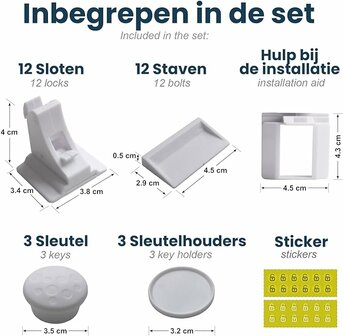 Veiligheidsslot voor kast of lade