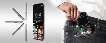 Seniorentelefoon - CL8000 - 4G - 4 FOTO-toetsen - GPS