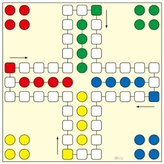 Ergernisspel - Ludo - spelmat - XXL [149x149cm]