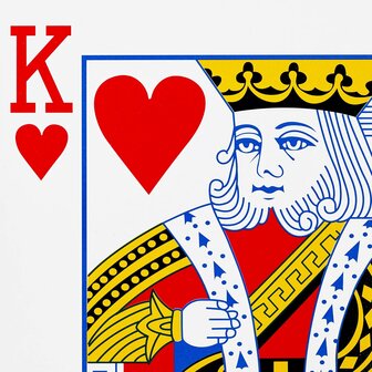 Speelkaarten extra groot koning