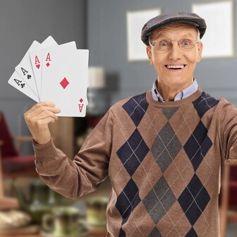 Speelkaarten extra groot set
