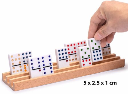 Houten houders | domino, kaarten, rummikub, scrabble