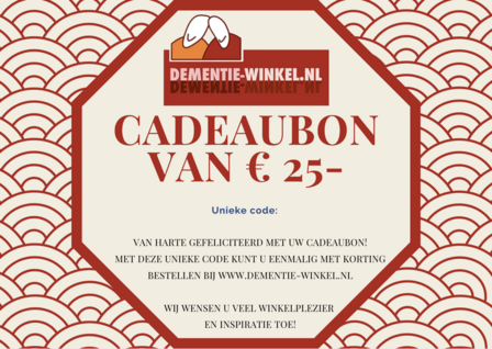 Cadeau bon 25 euro