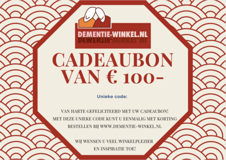 Cadeau bon Dementie winkel