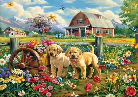Puzzel - 48 XXL Stukjes - Puppy Lente dementievriendelijke legpuzzel