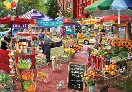 Puzzel - 104 XXL Stukjes - Een dag op de boerenmarkt