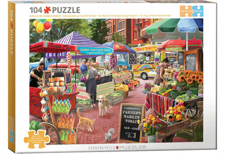 Puzzel - 104 XXL Stukjes - Een dag op de boerenmarkt