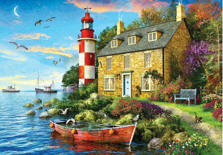 Puzzel - 104 XXL Stukjes - Vuurtoren Cottage