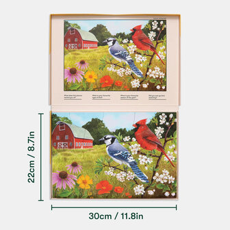 Puzzel - 13 XXL stukjes - Zomervogels dementievriendelijke Puzzel