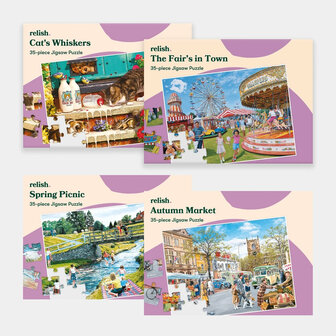 Mixed Puzzle Pack 35 xl stukjes - 4 verschillende puzzles met 35 XXL stukjes
