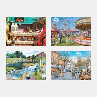 Mixed Puzzle Pack 35 xl stukjes - 4 verschillende puzzles met 35 XXL stukjes