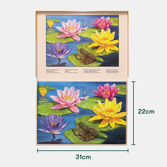 Lily Pond puzzel met afmetingen 31 x 22 cm &ndash; speciaal ontworpen voor mensen met dementie, met duidelijke vormen en felle