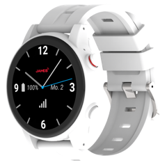JAMES R9 Senioren Alarmhorloge  wit
