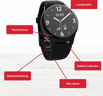 JAMES R9 Senioren Alarmhorloge  details voorkant