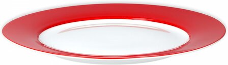 *Servies met rode rand - porselein - magnetron bestendig