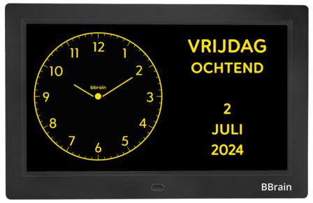 BBrain Basic - Analoge dementieklok - Zwart