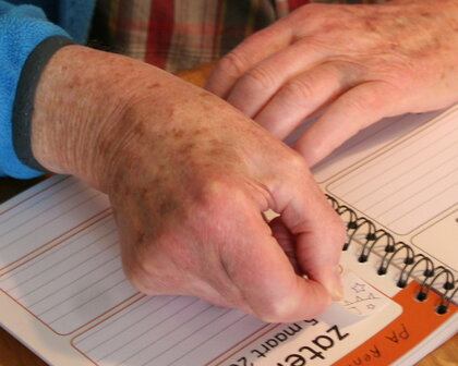 Agenda met pictogrammen stickers