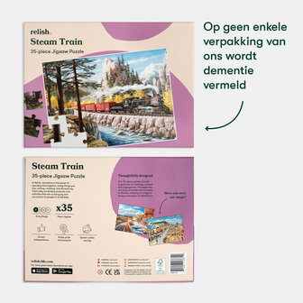 Puzzel - 35 XXL stukjes - Stoomtrein