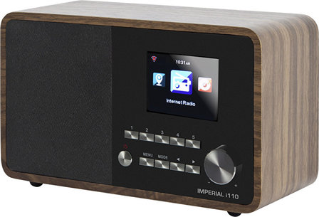 Radio - Inclusief Radio Remember Jaarabonnement - Imperial i110 wifi internetradio met USB, hout