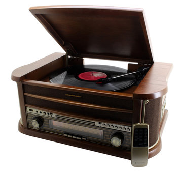 Radio - Nostalgisch muziek center - Soundmaster NR540 (DAB+, Radio, CD, Bluetooth, Platen en Cassette))