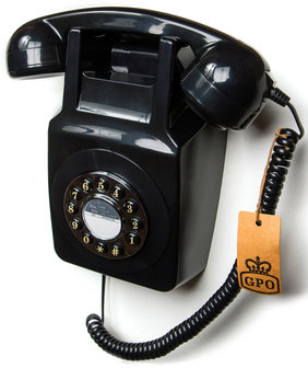 Seniorentelefoon - Klassiek jaren '70 ontwerp - GPO 746 Muur (Druktoetsen)