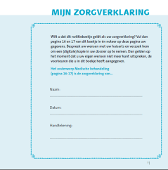 Wilsverklaringpakket &quot;Zorg in de toekomst&quot; | Themaboekje, notitieboekje en zorgverklaring wensen levenseinde 