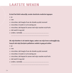 Wilsverklaringpakket &quot;Zorg in de toekomst&quot; | Themaboekje, notitieboekje en zorgverklaring wensen levenseinde 