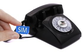Seniorentelefoon met sim-kaart - Nostalgisch - Klassiek jaren '60 ontwerp - Opis (Draaischijf) Zwart