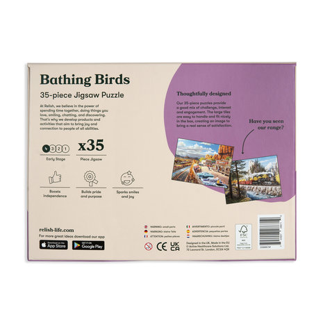 Puzzel Badende Vogels