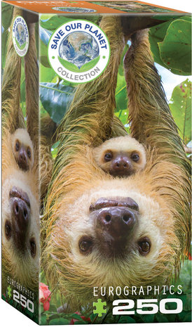 Puzzel - 250 XL stukjes - Luiaard met jong