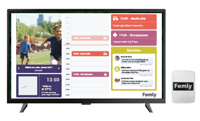 Femly beeldbellen en agenda beheren via televisie 