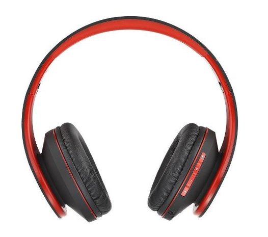 Draadloze koptelefoon – PowerLocus Over ear- Zwart Rood