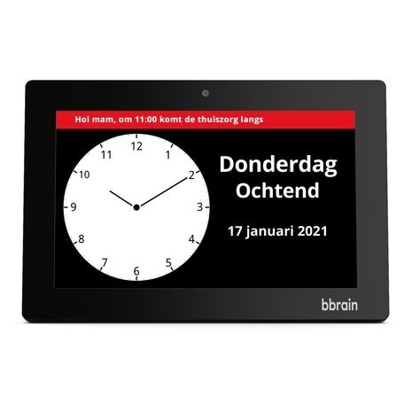 BBrain Family D2 - Kalenderklok dementie - met beeldbellen