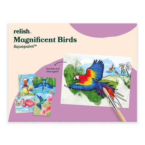 Aquapaint - Fantastische vogels - Schilderen met water