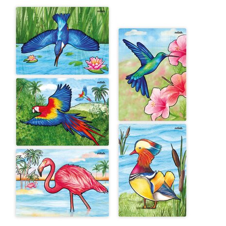 Aquapaint - Fantastische vogels - Schilderen met water