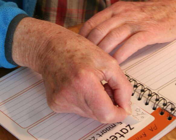 Agenda met pictogrammen stickers